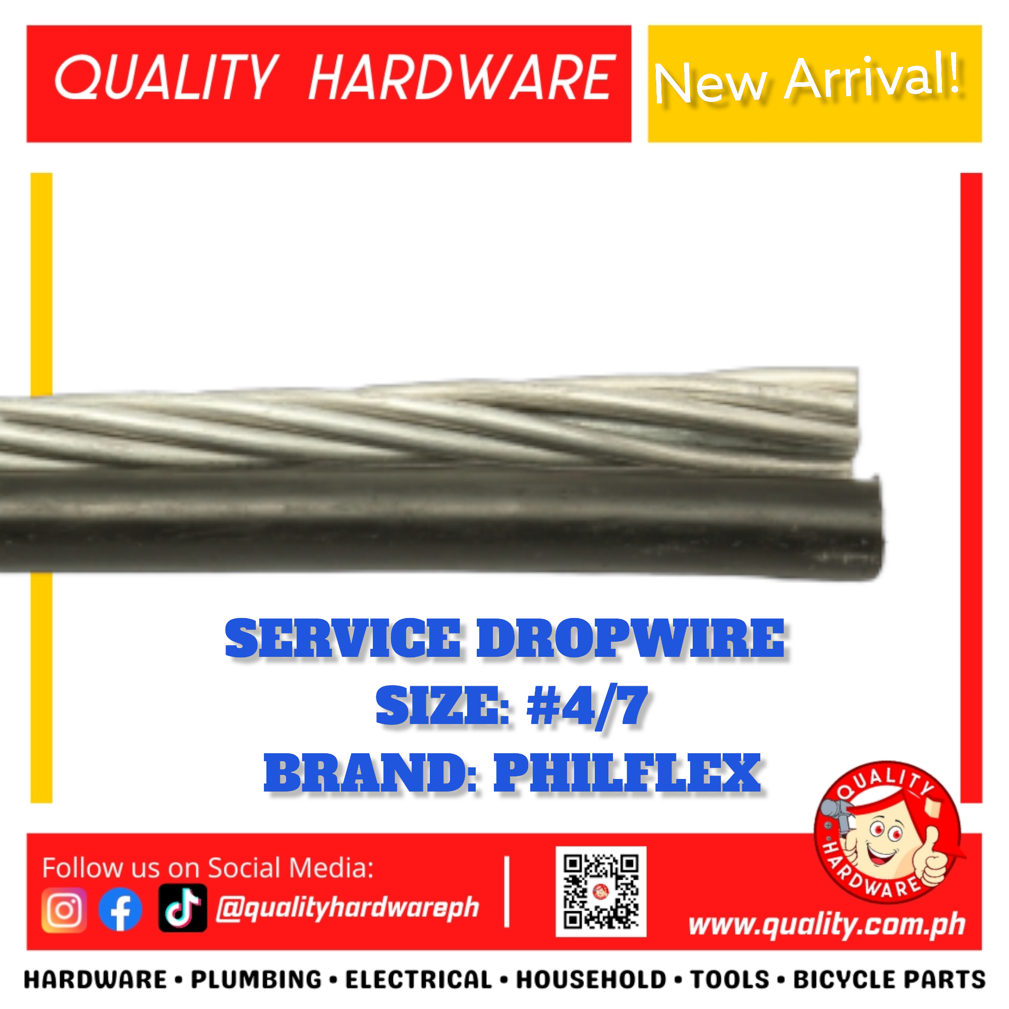 Philflex Service Drop Wire 4 7 Sold Per Meter Quality Hardware philflex-service-drop-wire-4-7-sold-per-meter-quality-hardware