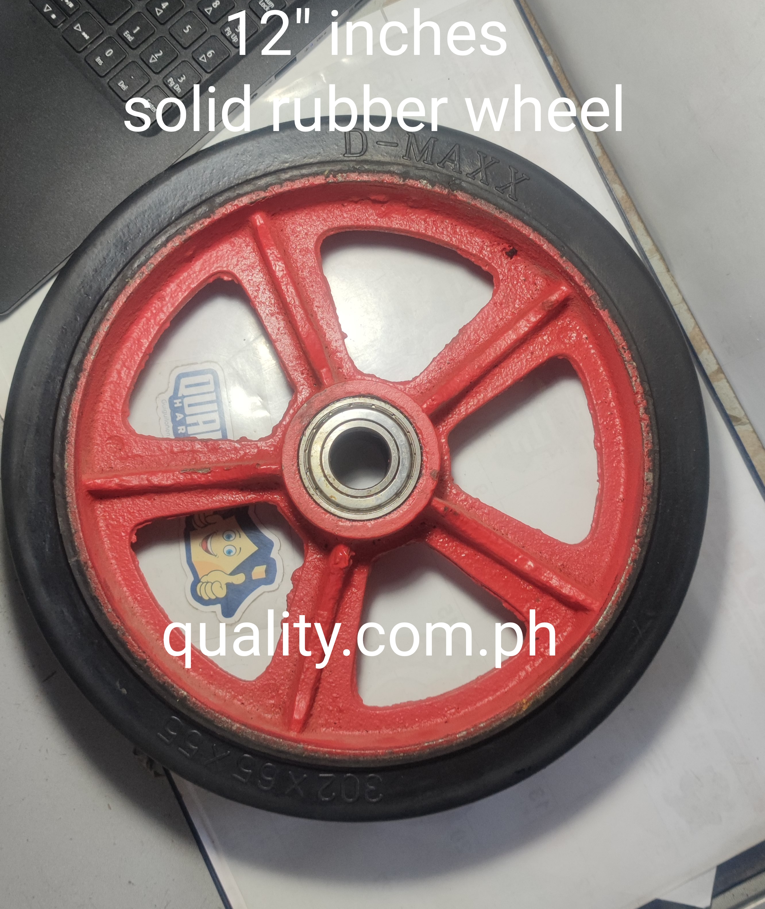 Solid rubber wheel 12 inches Quality Hardware