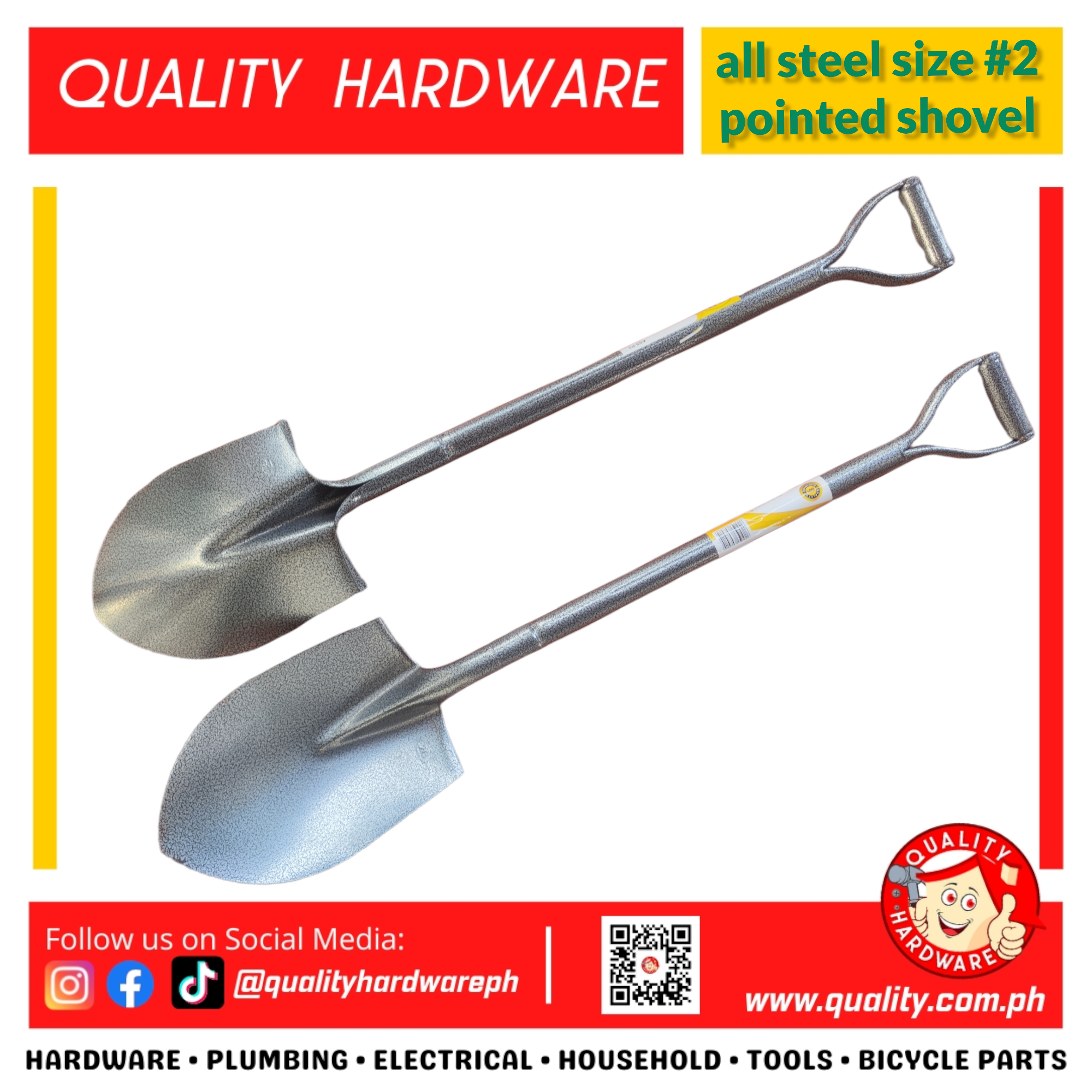 Shovel Pointed all steel handle [tempered proof blade] Quality Hardware