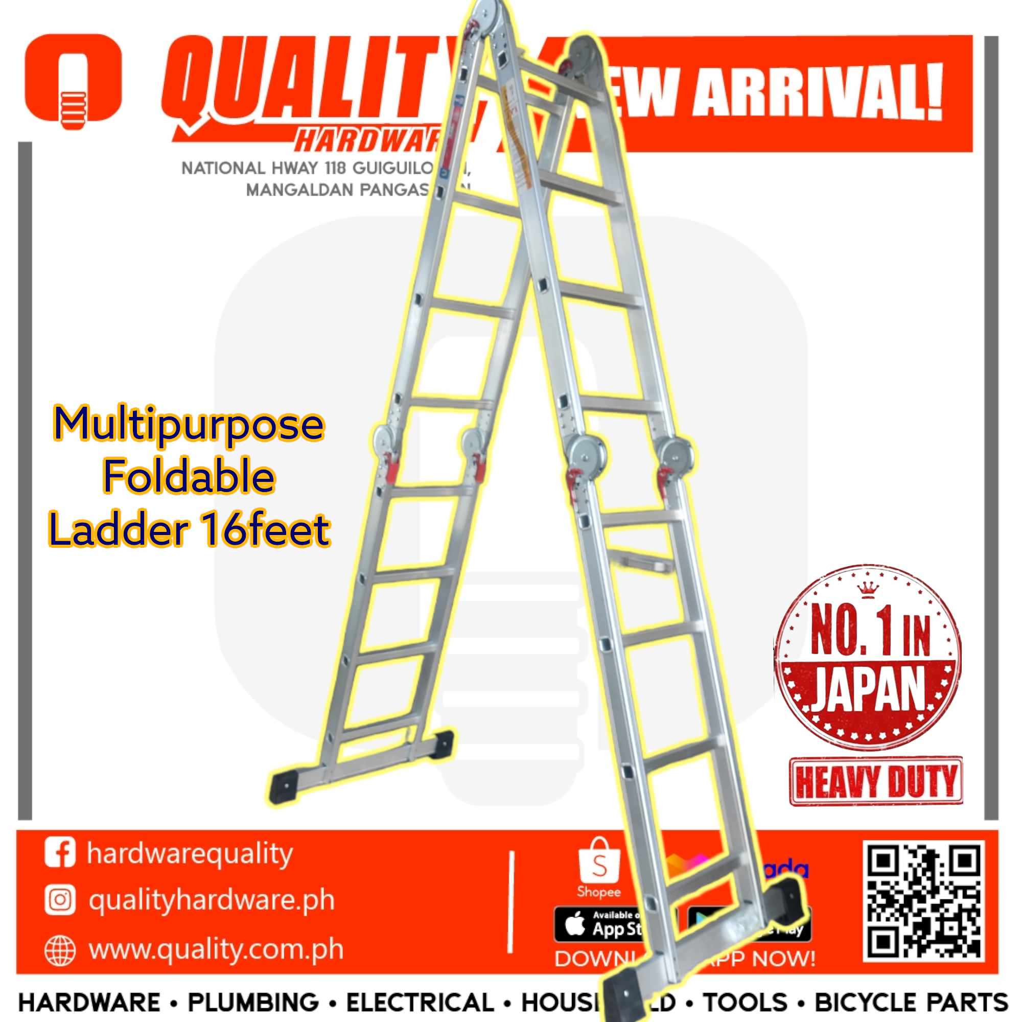 Multi purpose discount foldable ladder