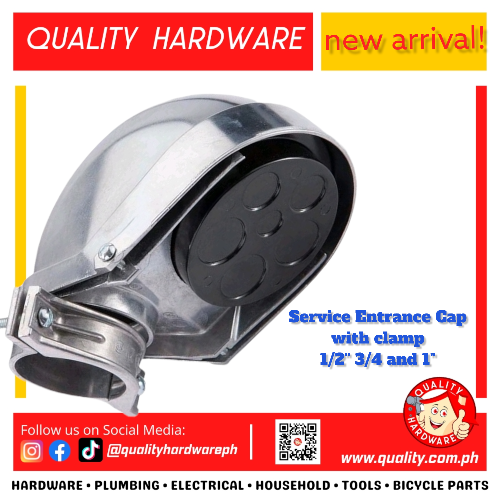 Entrance Cap 1/2 Clamp Type Quality Hardware