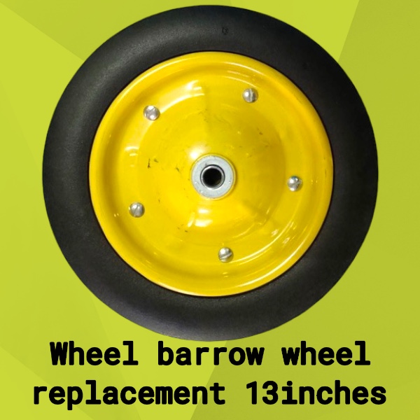 Wheel barrow wheel replacement 13inches yellow Quality Hardware